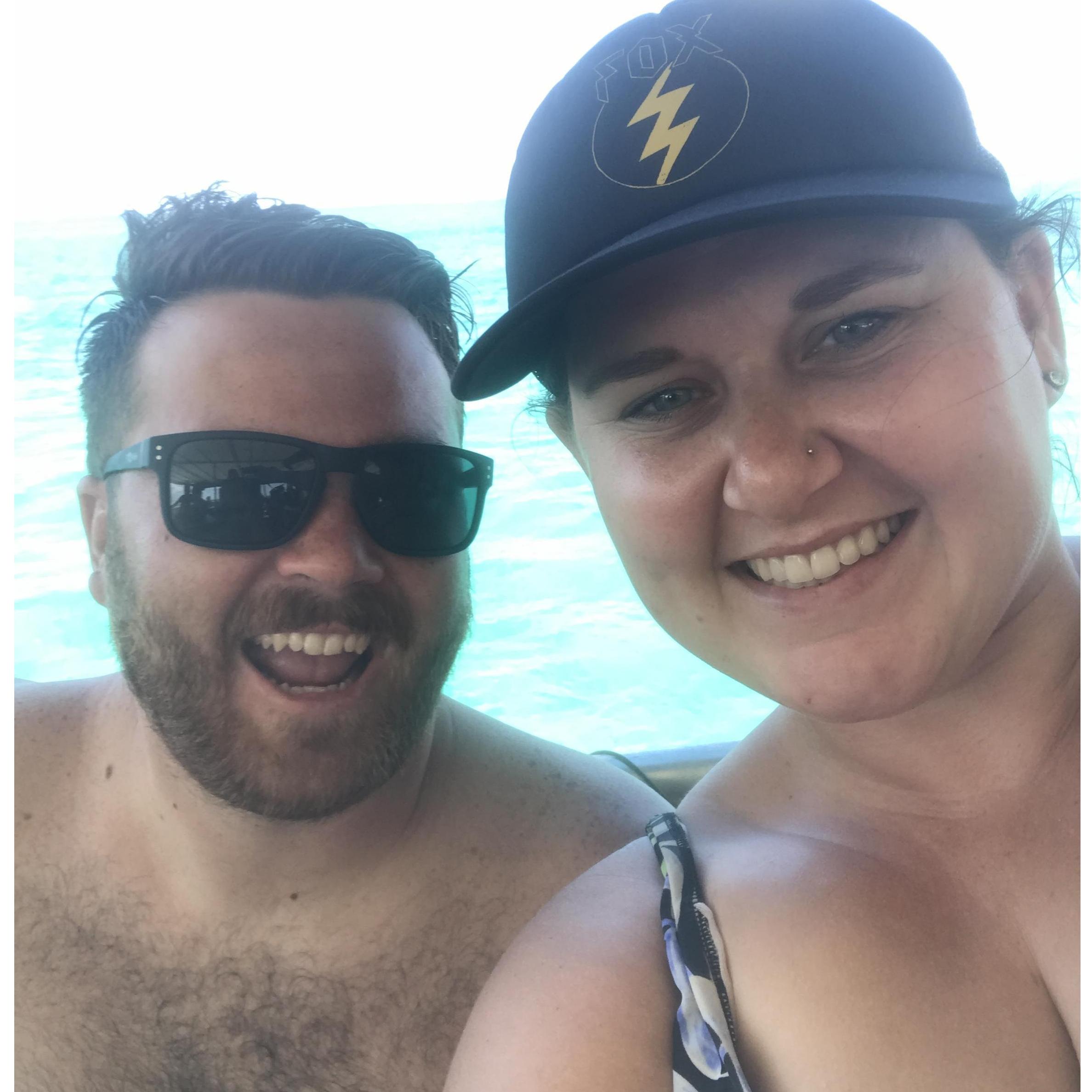 On our way to the sting rays in Grand Cayman, Cayman Islands.