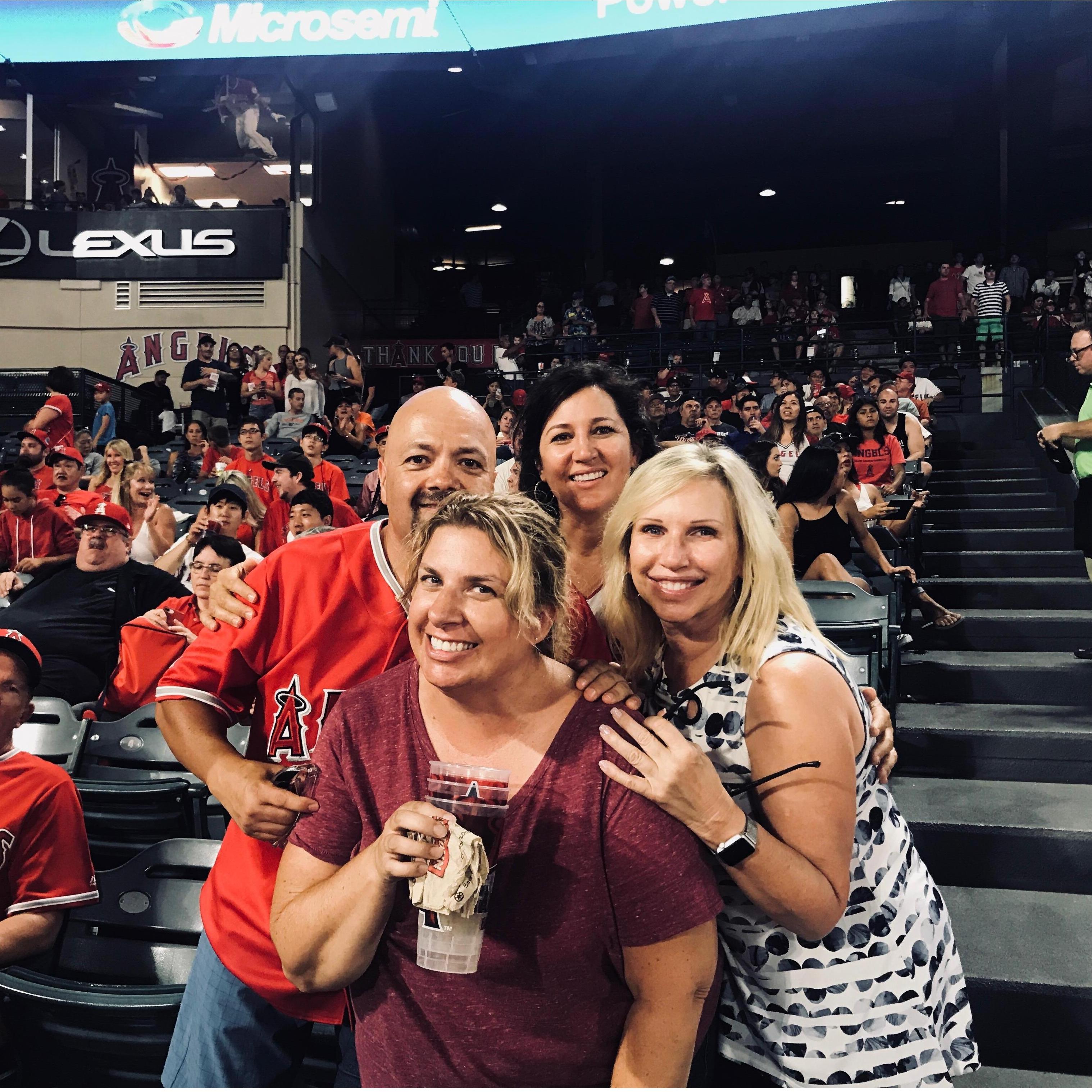 Angels game for Megan’s birthday with friends