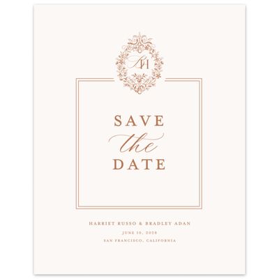 Tuscany, Brown Wedding Digital Save the Date - Lockwood Portrait