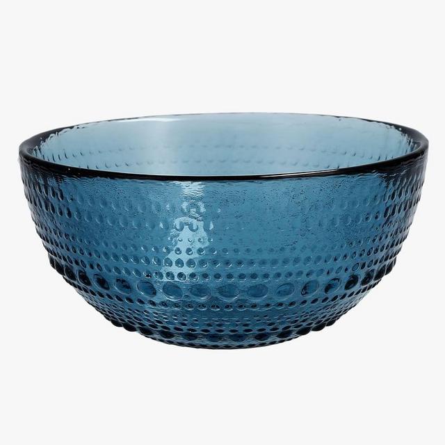 Jupiter Beaded Glass Individual Bowls, Set of 6 - Blue