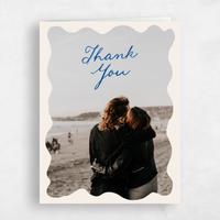 Blue Wedding Thank You - Cerise Photo