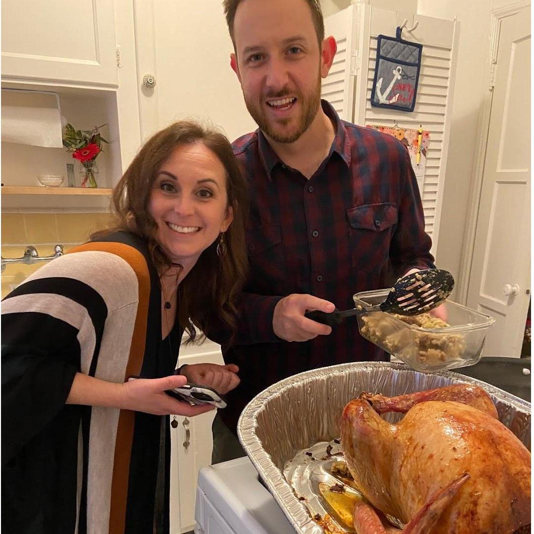Hosting our first mini Thanksgiving in our tiny apartment