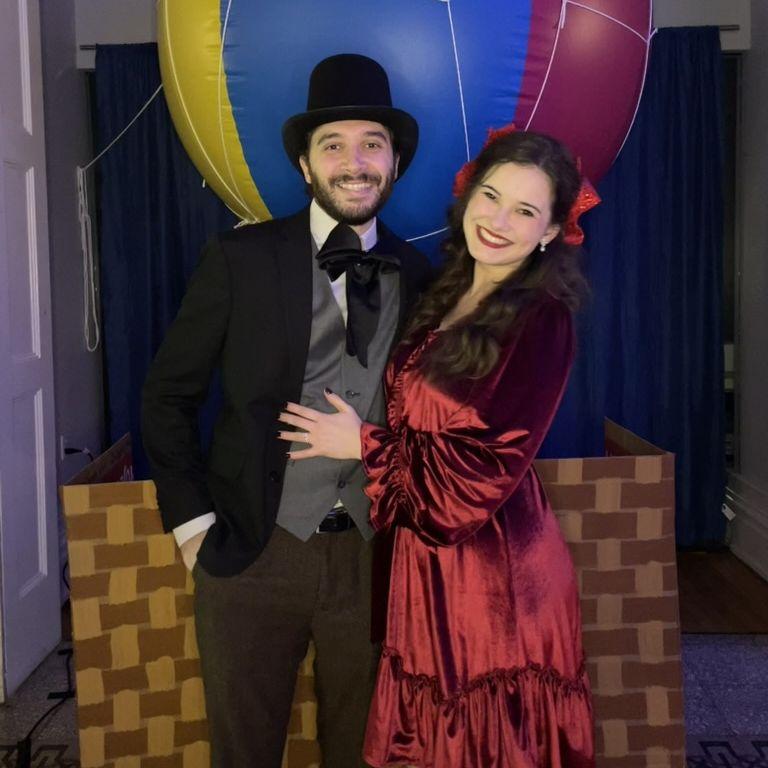 At the Wizard of Oz themed Carnegie Center gala - we got married out back!