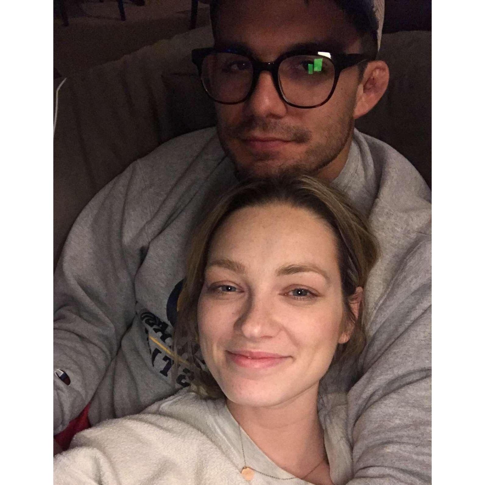 watching a movie