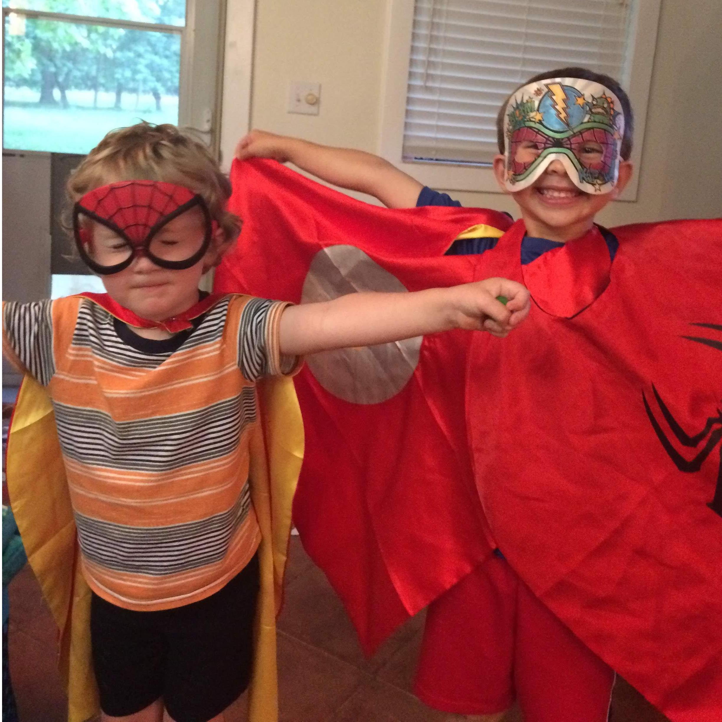 Our two youngest superheroes.