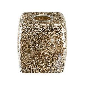 Gold Crackle Mosaic Glass Tissue Box Cover