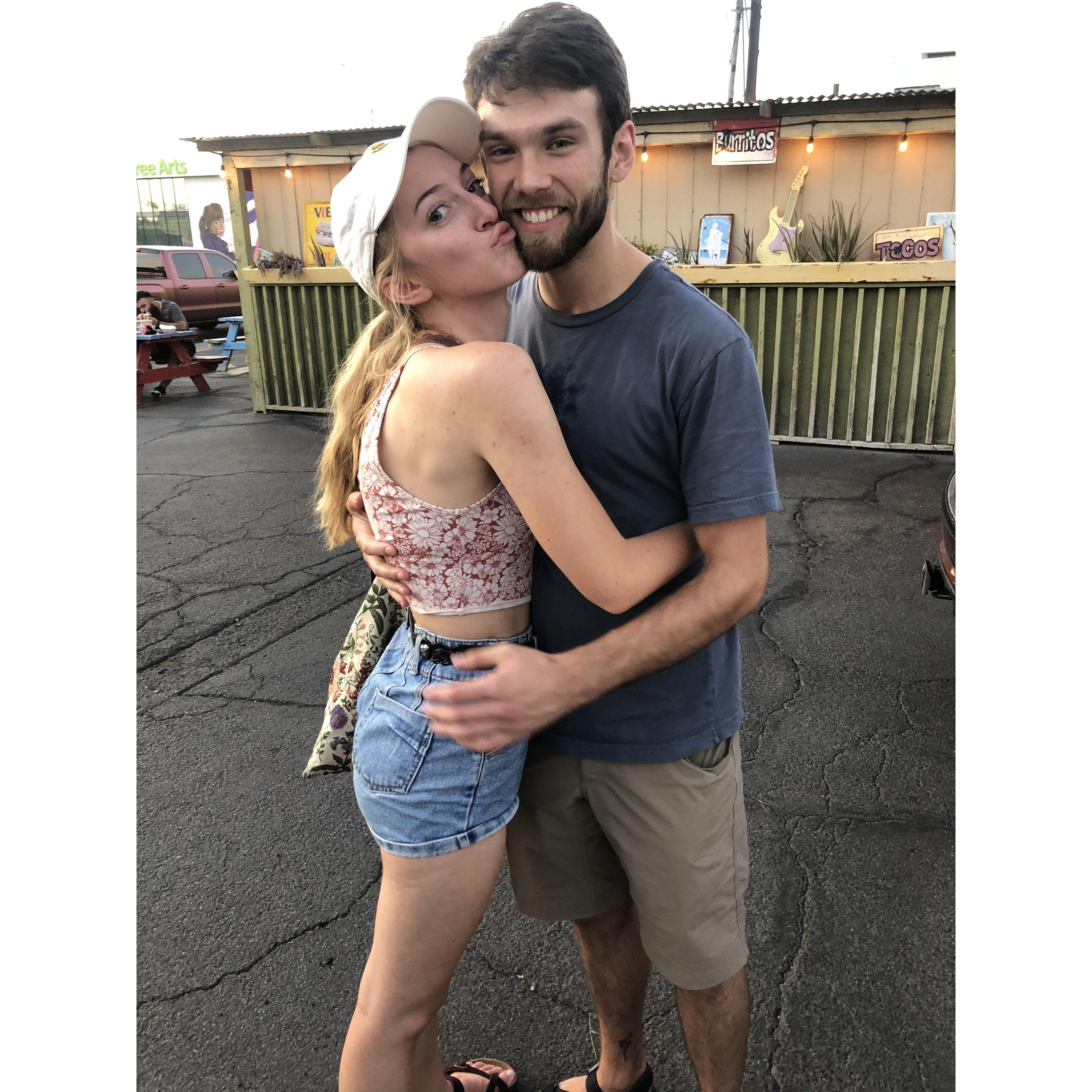 Mathias dropping Audrey back off at college