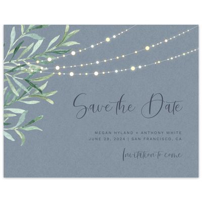 Blue Country Wedding Digital Save the Date - Saranac Landscape