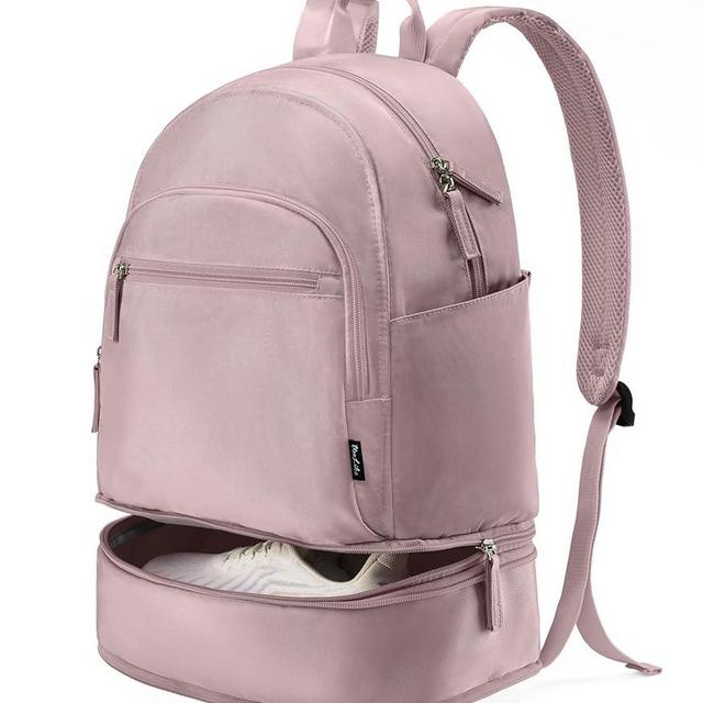 Uselike Gym Backpack for Women Small Gym bag with Expandable Shoe Compartment Water Resistant Sports Backpack 26L