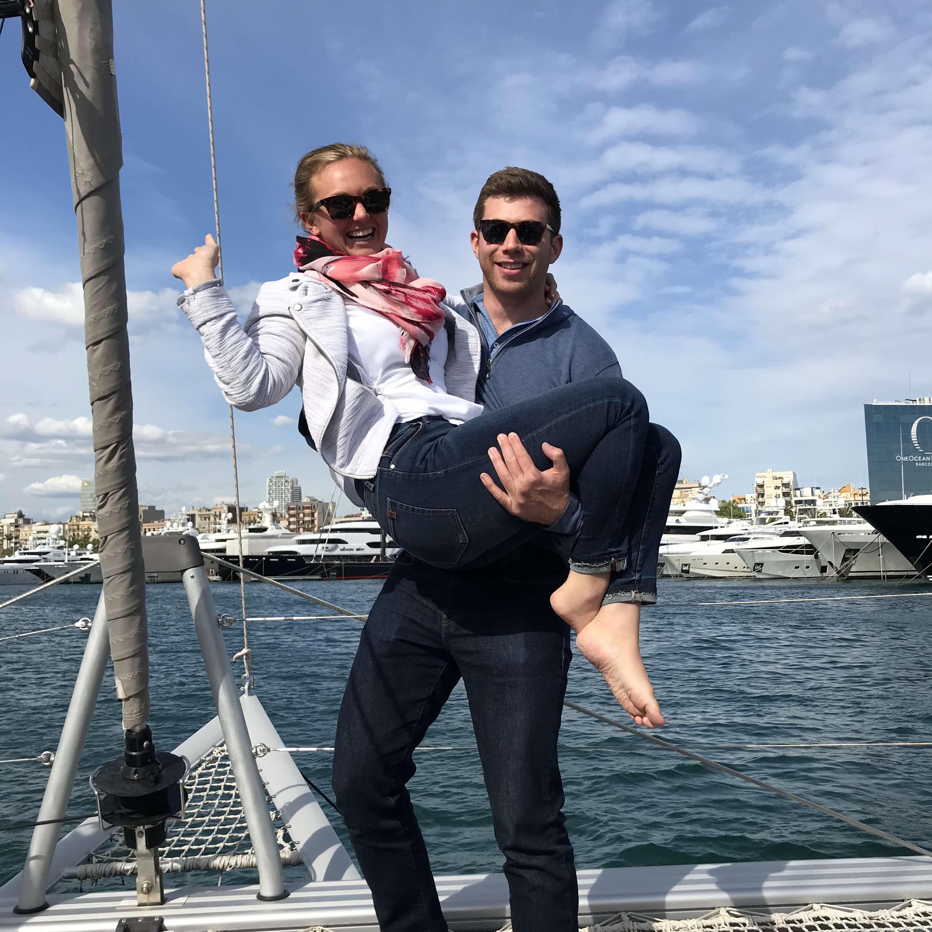 Sailing in Barcelona.