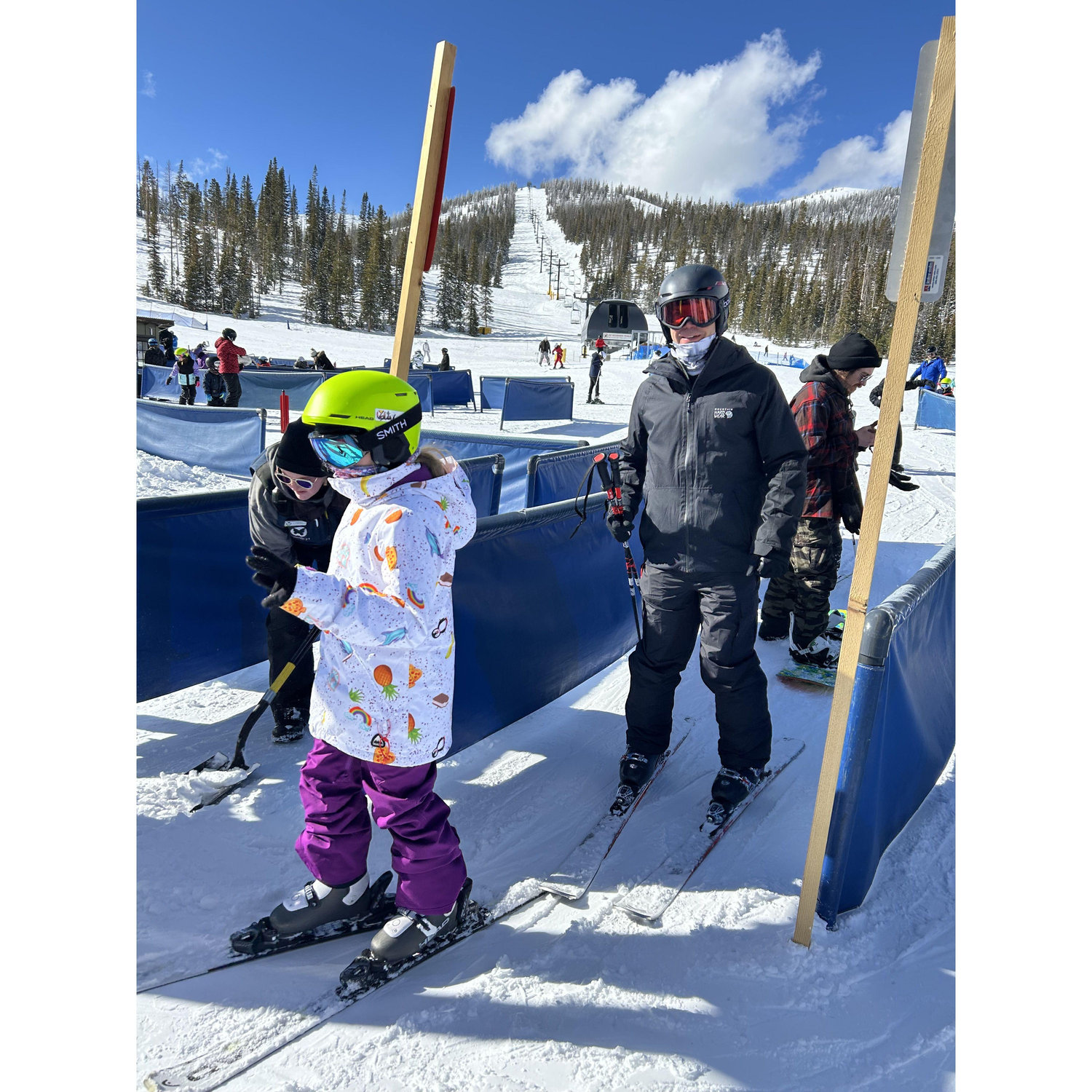 Sadie and Andrew have become ski buddies, taking the slopes together
