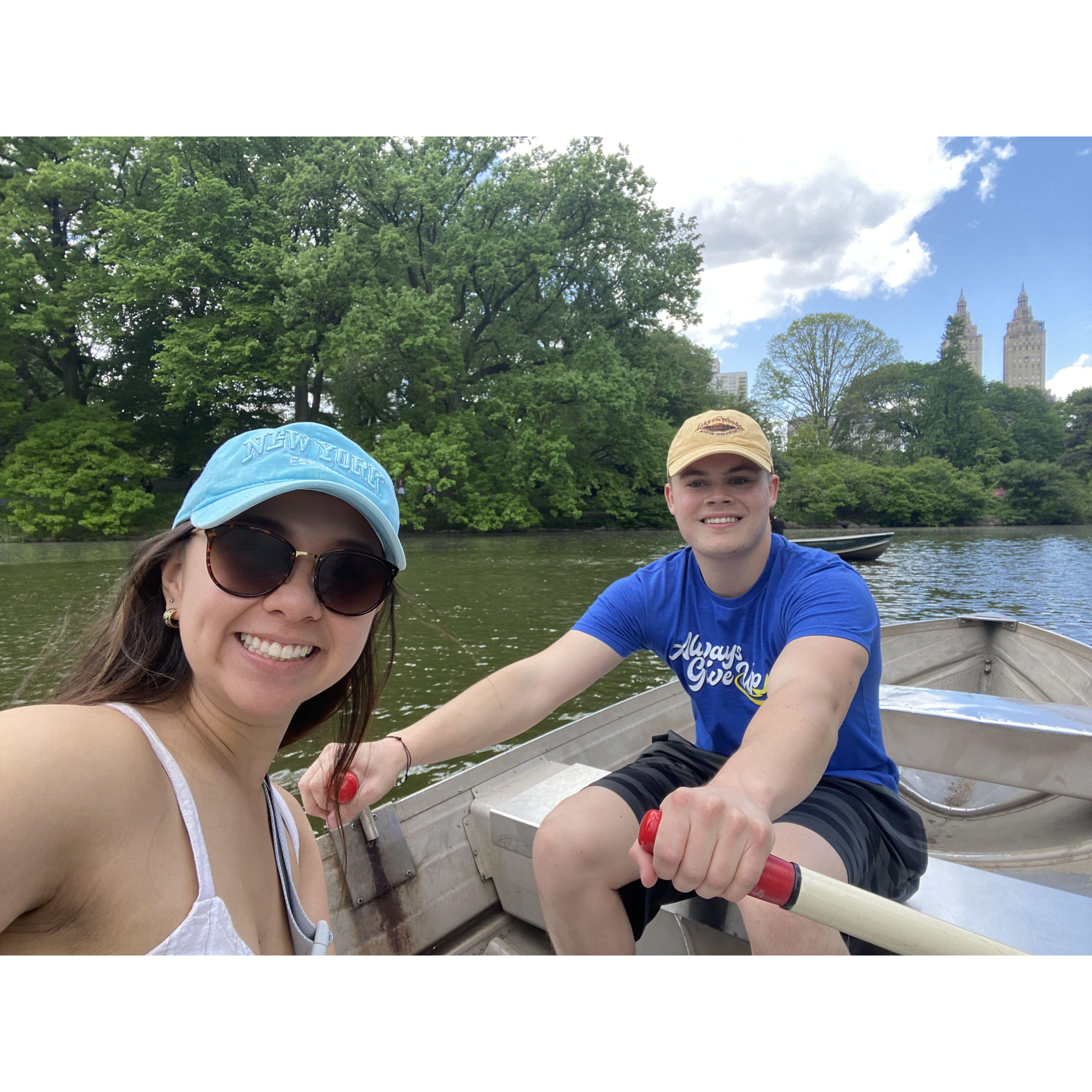 Row boats in Central Park!