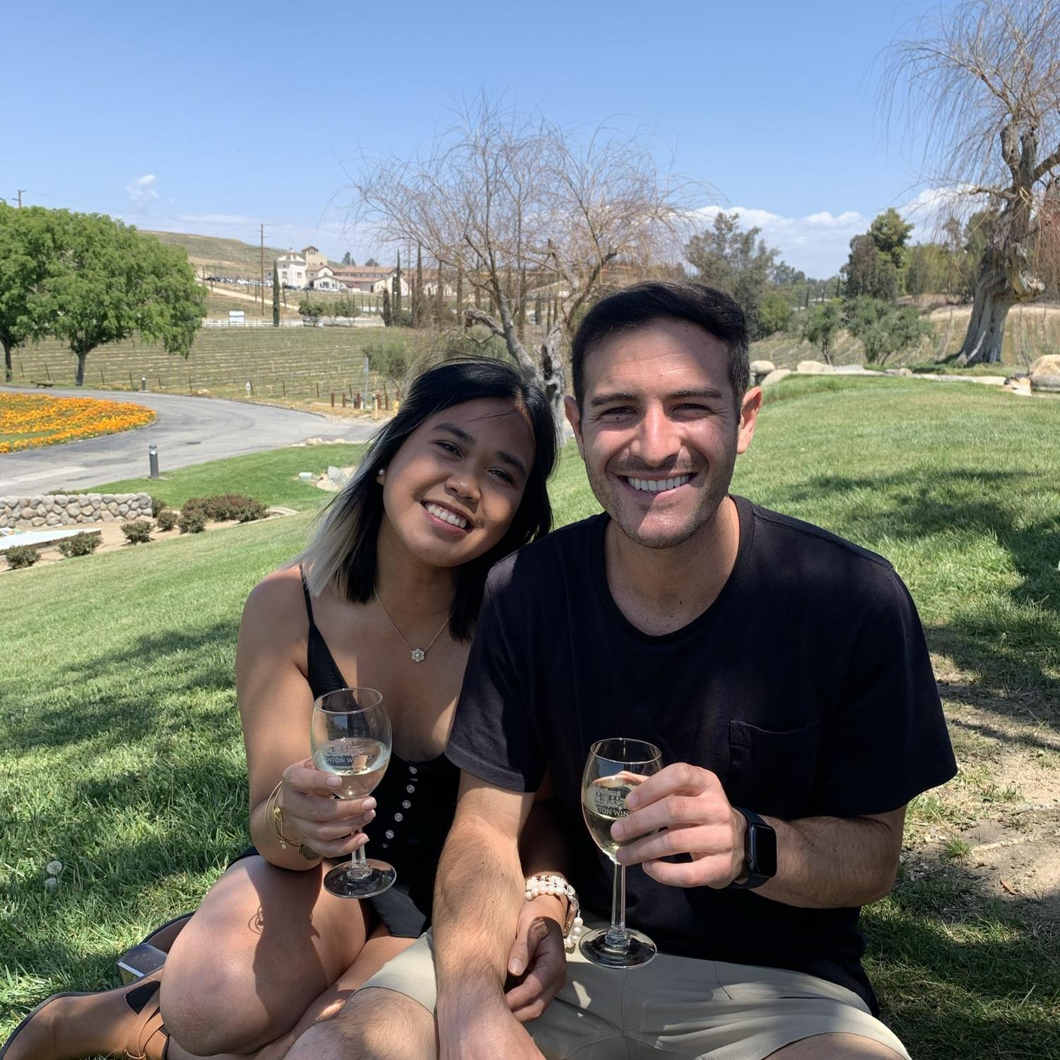 First wine tasting together: Temecula, April 2021