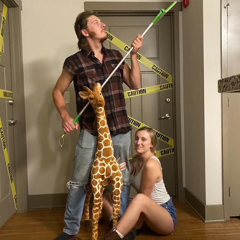 Halloween 2021 as Joe Dirt and Brandy (peep Wills hair)