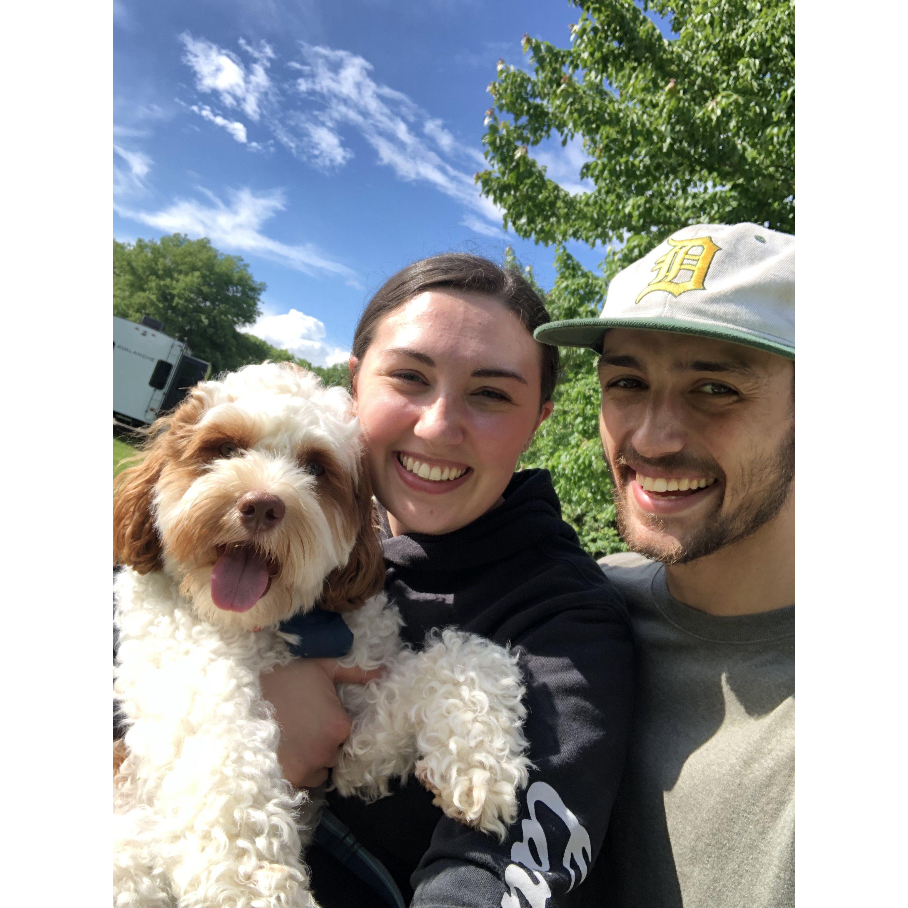 Camping at McCormick's Creek State Park with our Finn pup
