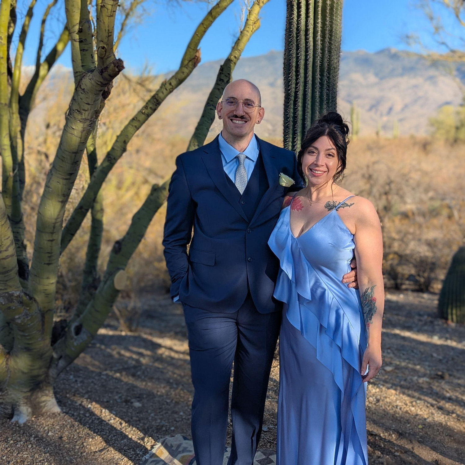Celebrating our friend's Chris and Melissa's wedding in the desert