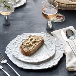 Benedita Bow Stoneware Dinner Plates, Set of 4 - White