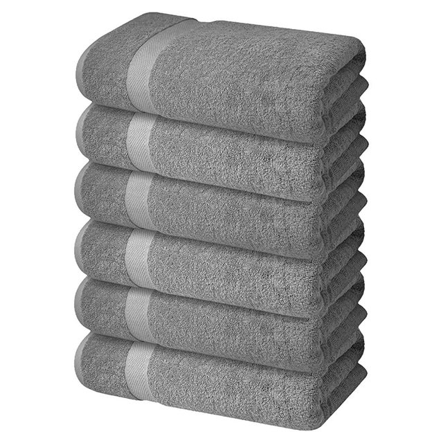 Premium Grey Hand Towels - Pack of 6, 16x28 Inches Bathroom Hand Towel Set, Hotel & Spa Quality Hand Towels for Bathroom, Highly Absorbent and Super Soft Bathroom Towels by Infinitee Xclusives