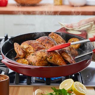 NITRO Cast Iron Skillet Frying Pan with Handle