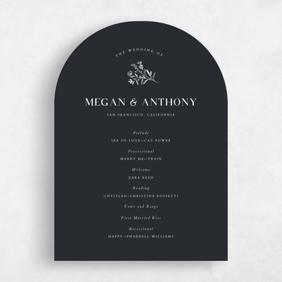 Black Arch Wedding Program - Bellisi