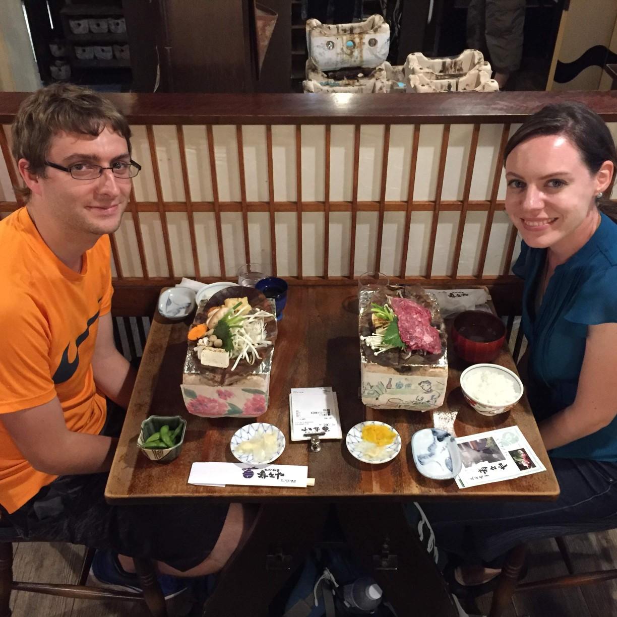 Dinner in Takayama, Japan