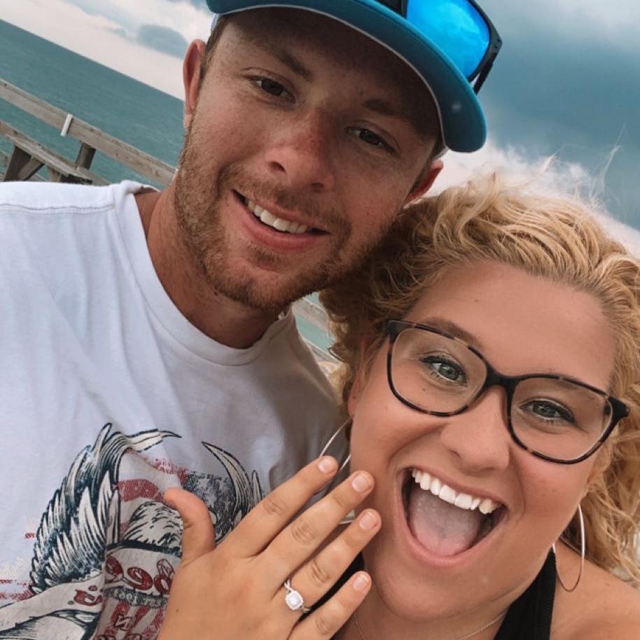 When we got engaged!!!! This was taken on vacation at outer banks!