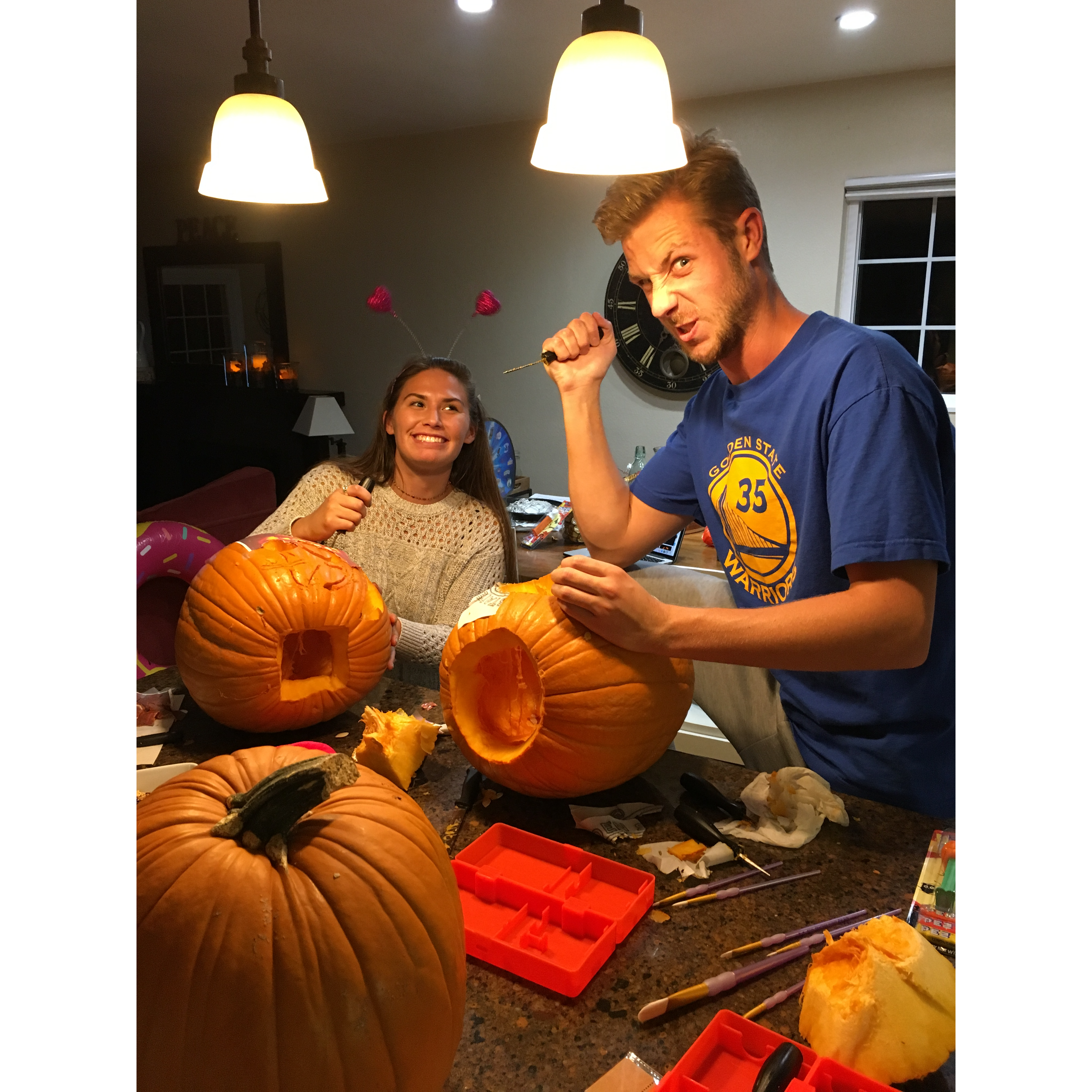 Haley Family annual pumpkin carving
