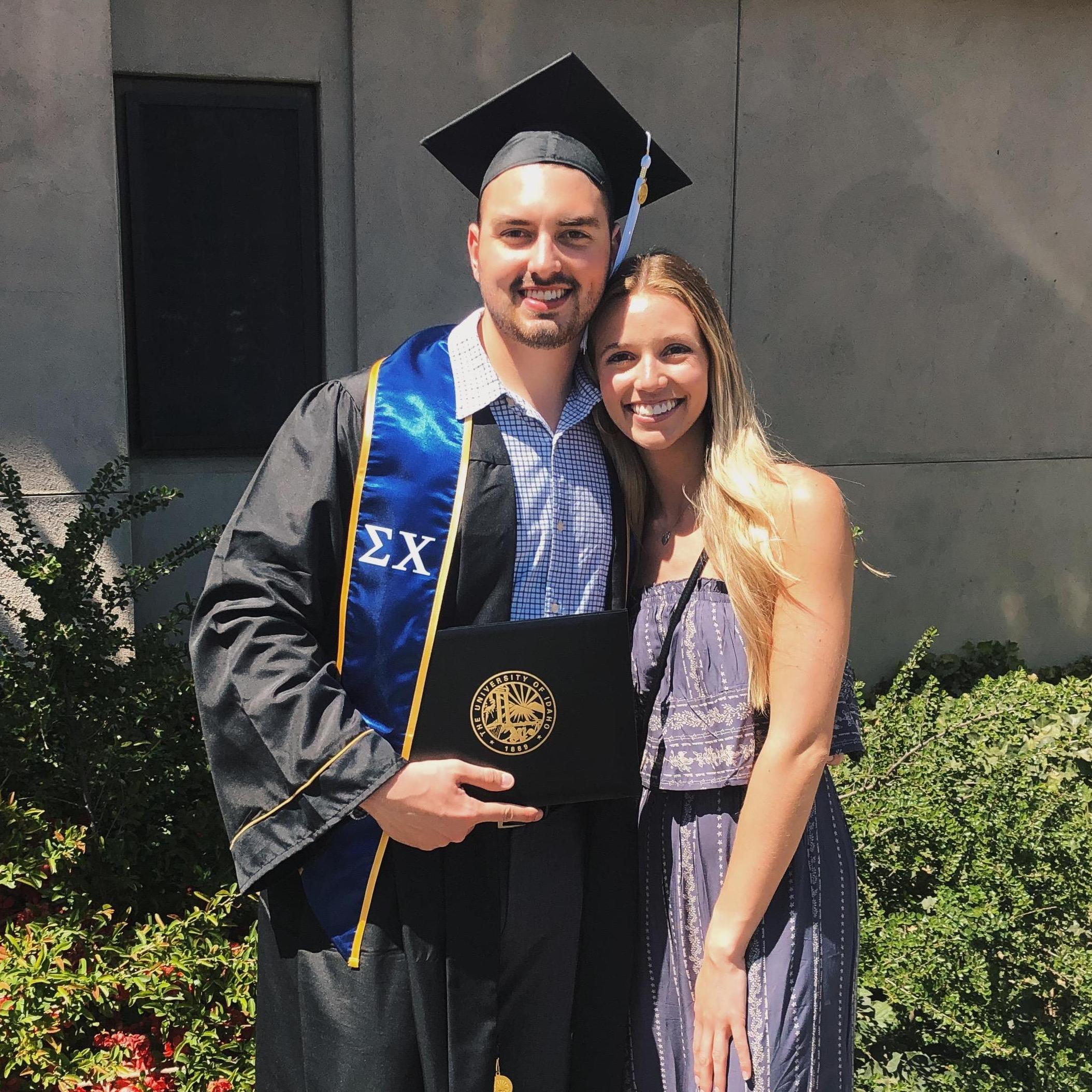 Matt's graduation from the University of Idaho in 2019