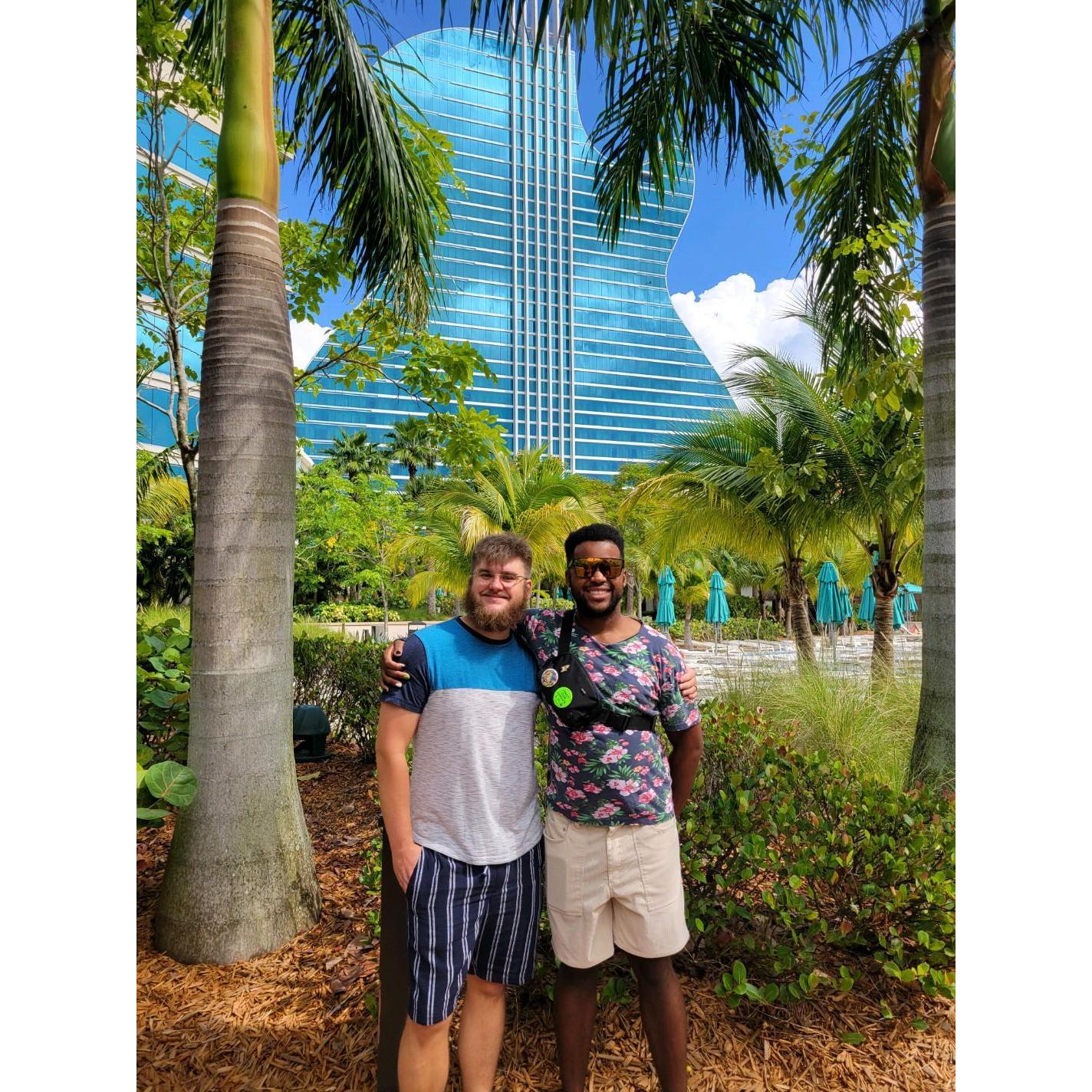 Joshua and Eric at the Hard Rock Casino in Miami