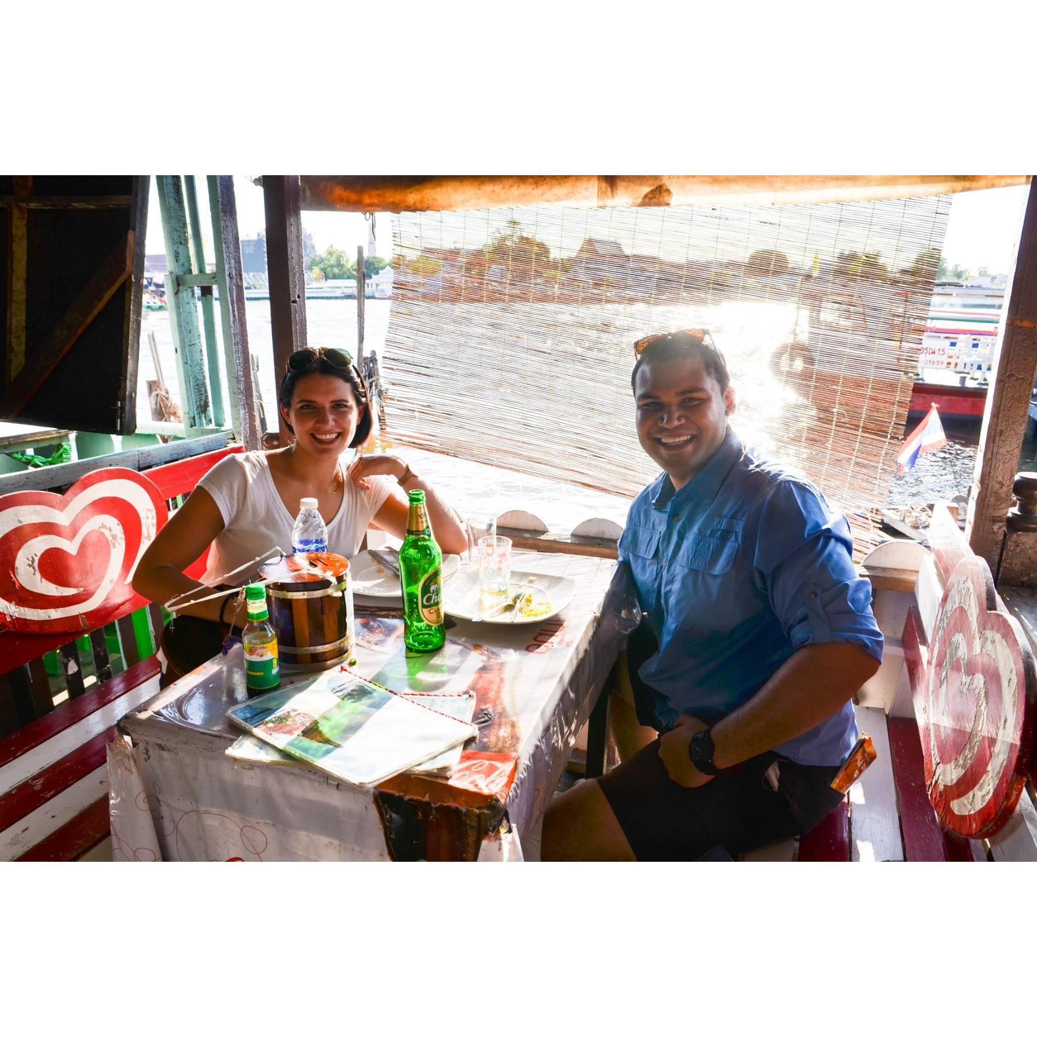 Bangkok, Thailand (December 2015) enjoying the BEST $1 fried rice money can buy