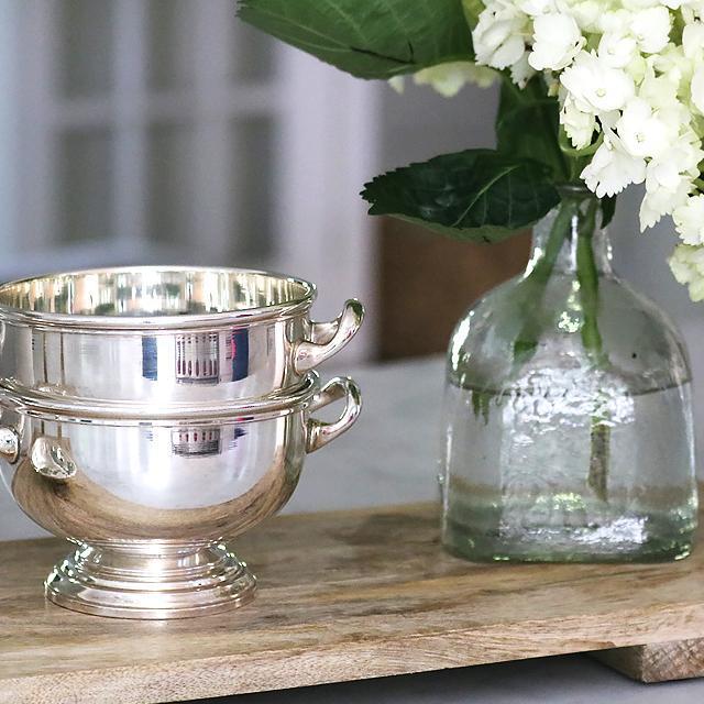 HÔTEL Silver Footed Bowl With Handles