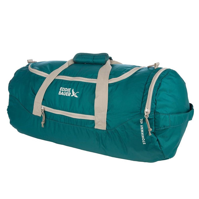 Eddie Bauer Packable Duffel Bag Travel Foldable Lightweight Durable Ripstop Polyester 23" Length 45L Capacity