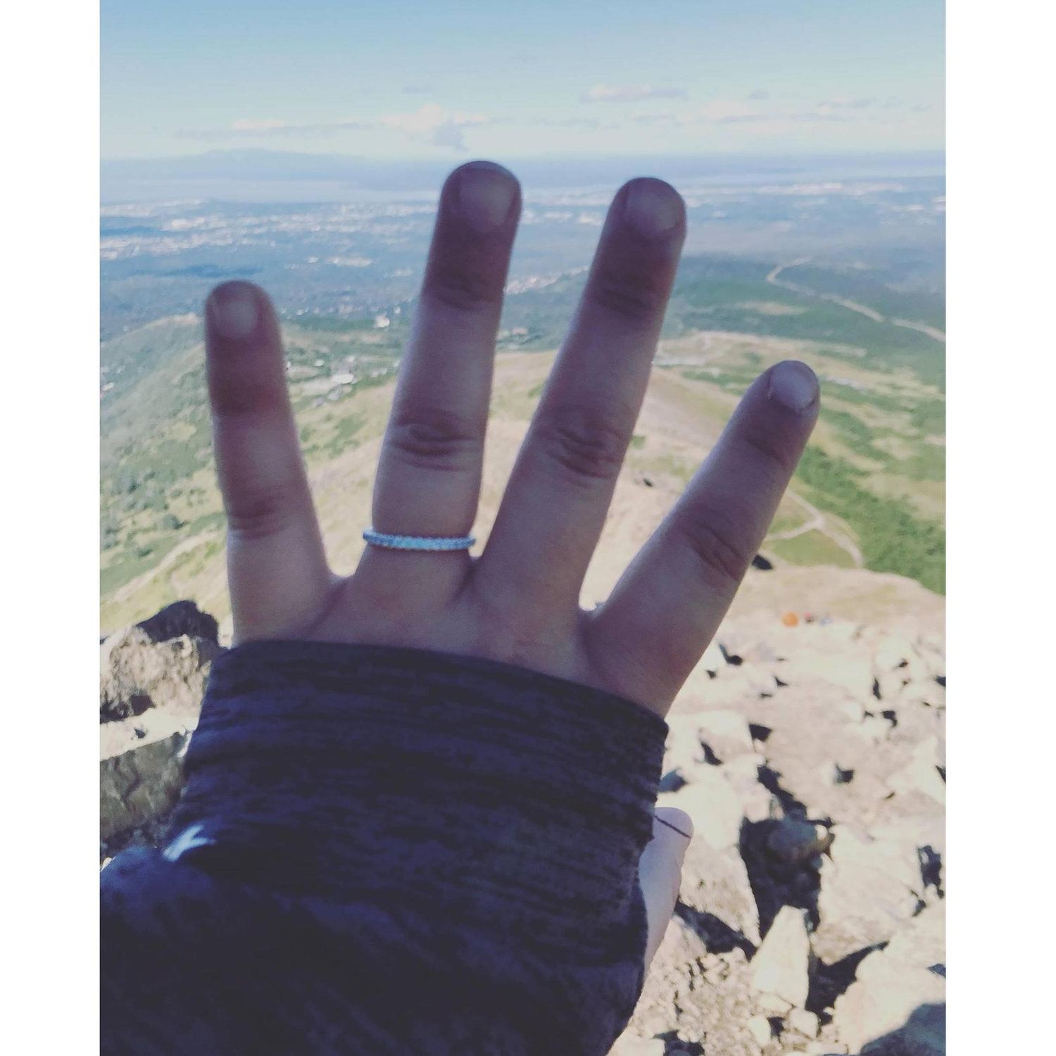 I said YES! Flattop Mountain, Alaska *My fingers are not typically this chucky (2 hour hike) - August 2018