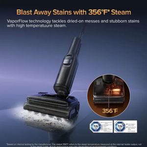 Roborock - F25 Ultra Steam Wet Dry Vacuum Cleaner, 302°F Steam Mop & 187°F Hot Water Cordless Vacuum Mop - Black