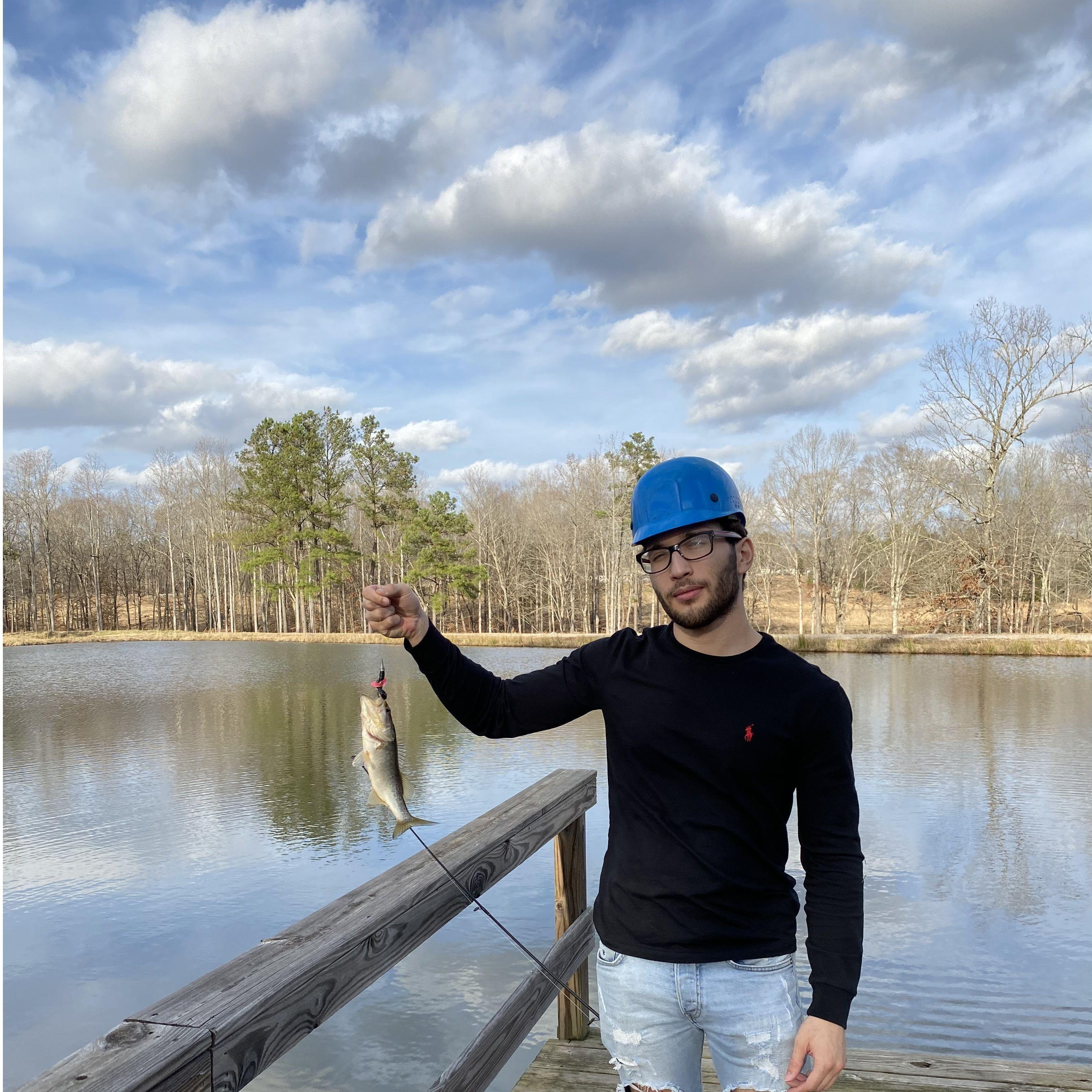 Gustavo catches his 1st fish in Middleton 2021