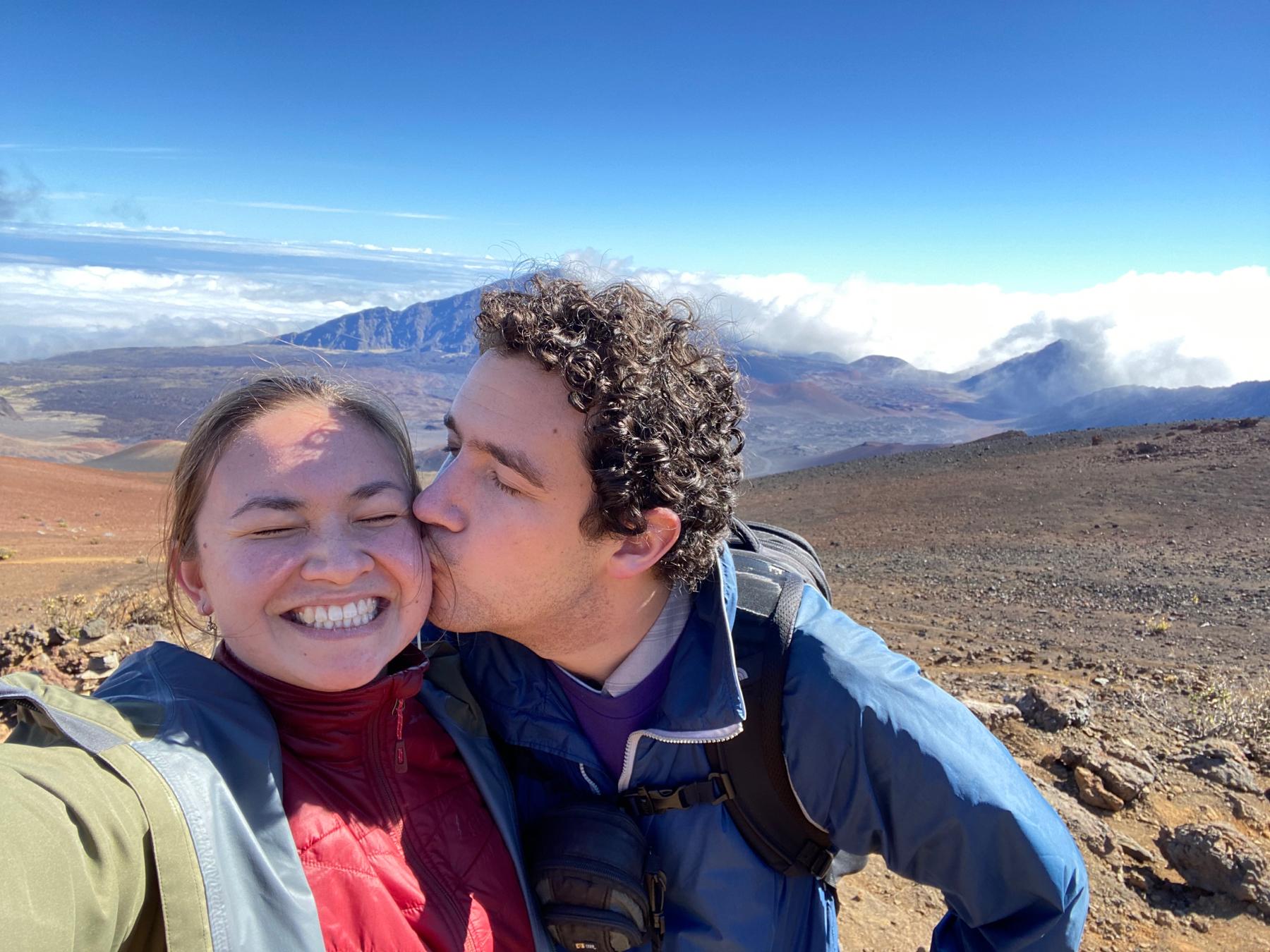Kisses on top of Haleakalā ☺️ - January 2022