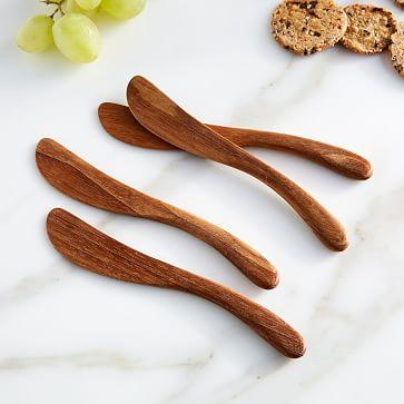 Teak Wood Cheese Spreaders (Set of 4)