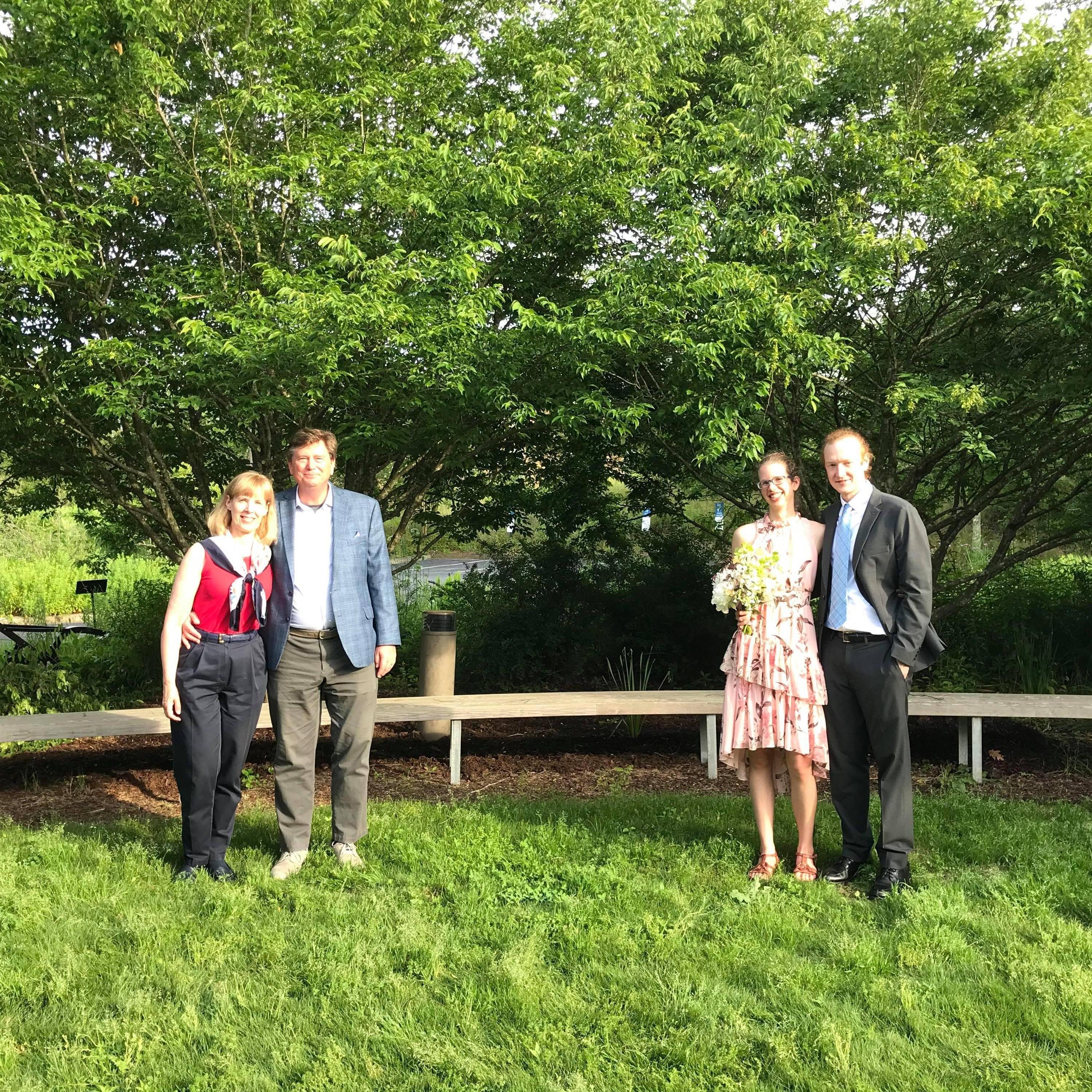 Laura and Dan with Uncle Doug and Aunt Liz Redford.