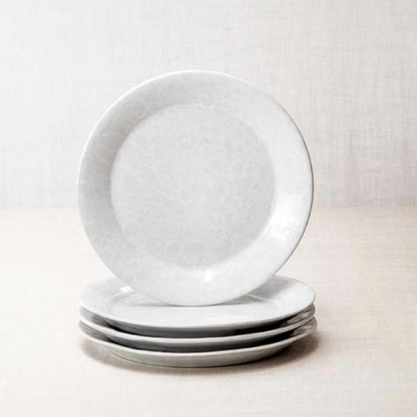 Classic Dessert Plate - White on White Color