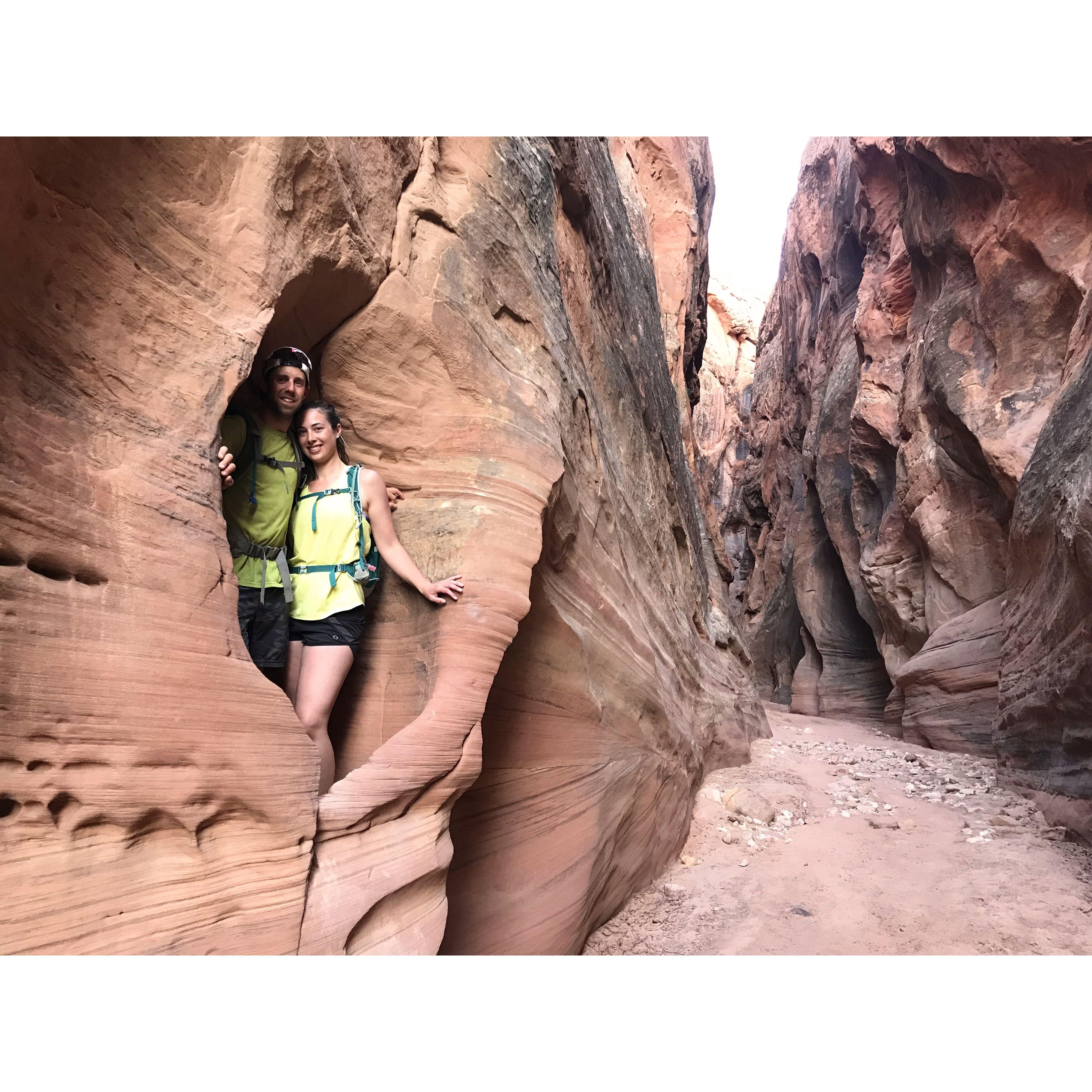 Hiking in Antelope Canyon