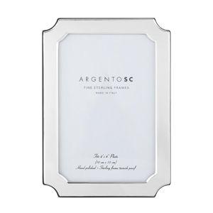 Edged Sterling Silver Picture Frames - Handmade in Italy, Tarnish-free, 5x7 Silver Picture Frame with Dual Easel for Portrait & Landscape Display, Exceptional Gift for Any Occasion