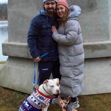 Out engagement picture with Miss Bigglesworth (Thanks Maddie)