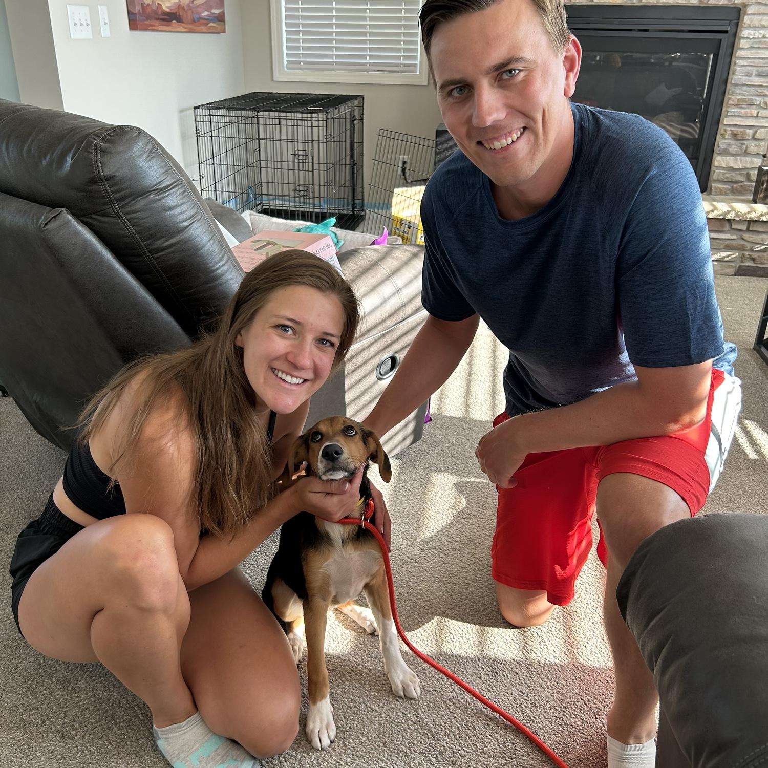 The day we adopted our sweet girl, Nelli