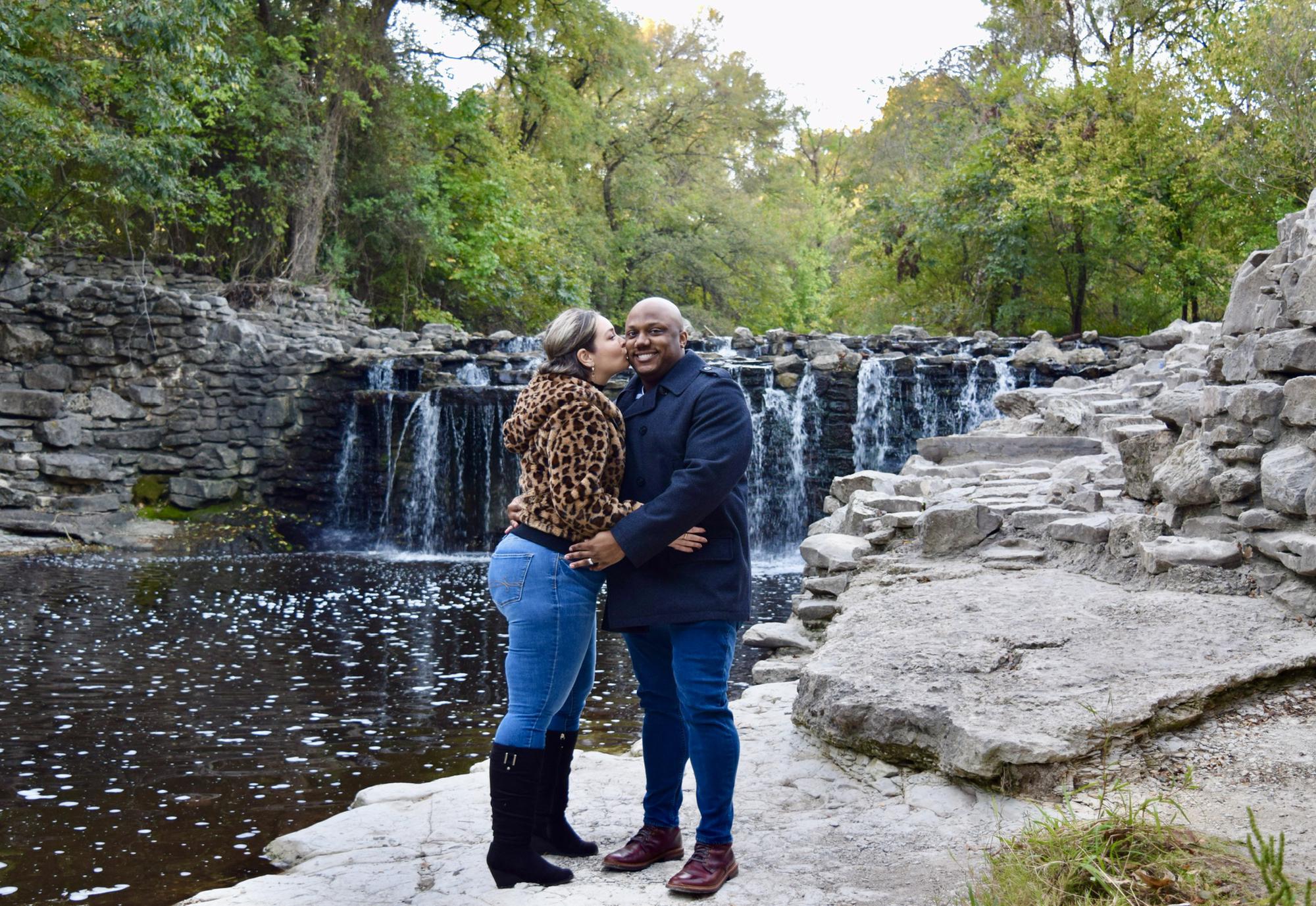 Prairie Creek Park Engagement Photo