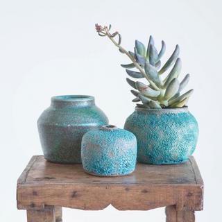 Distressed 3-Piece Terracotta Vase Set