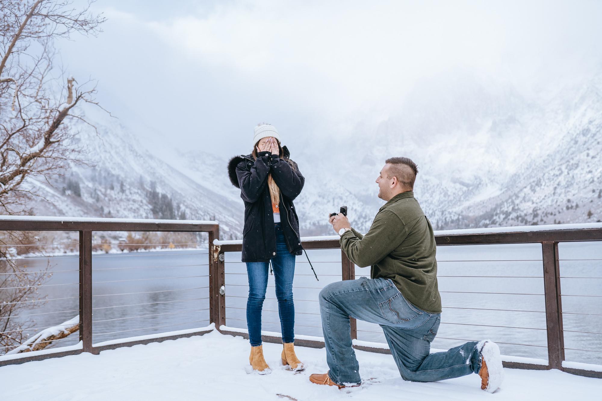 Seconds after I opened my eyes and he popped the question!