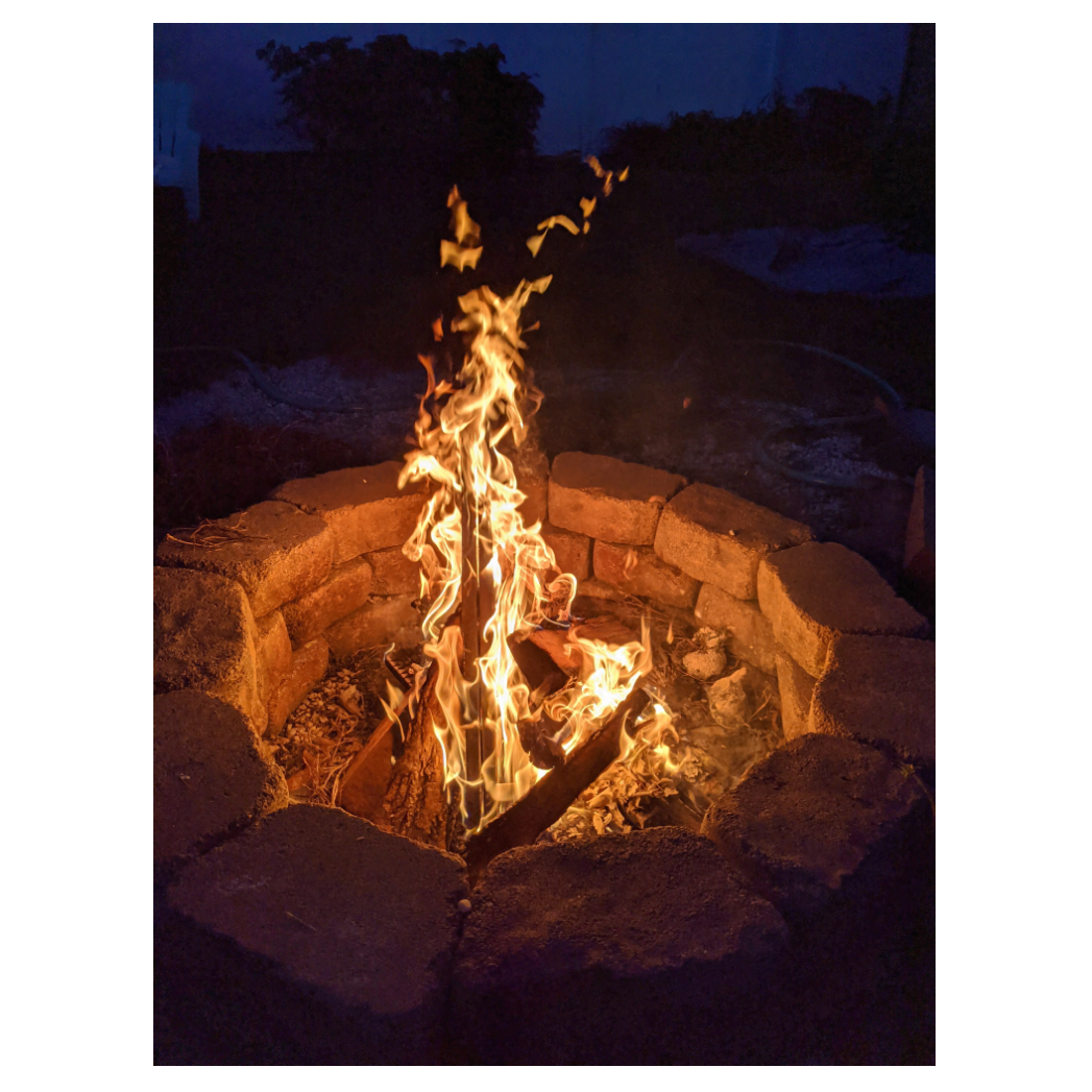 Our many nights with our backyard bonfire