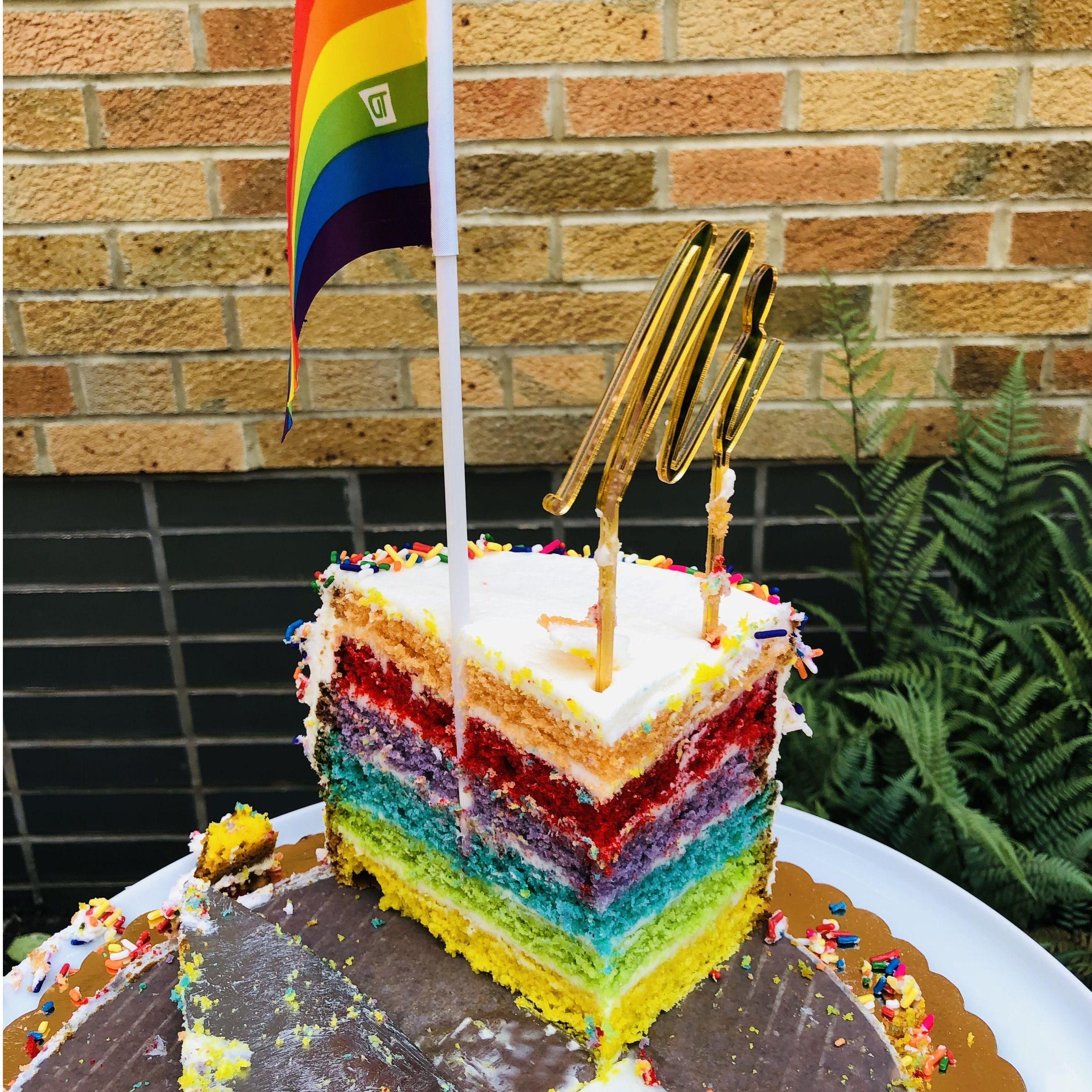 our Pride Mr & Mr Wedding cake