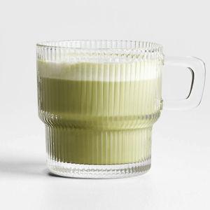 Atwell Stackable Ribbed Glass Mug Set of 12