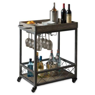 Modern Farmhouse Industrial Bar cart in Grey